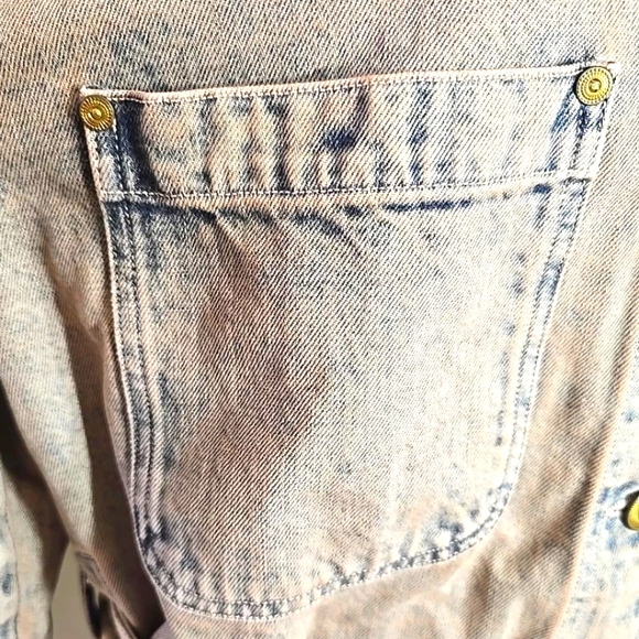 Sessun Ladies Faded Denim  Jacket With Belt Size S Oversized See Measurements - Picture 2 of 14